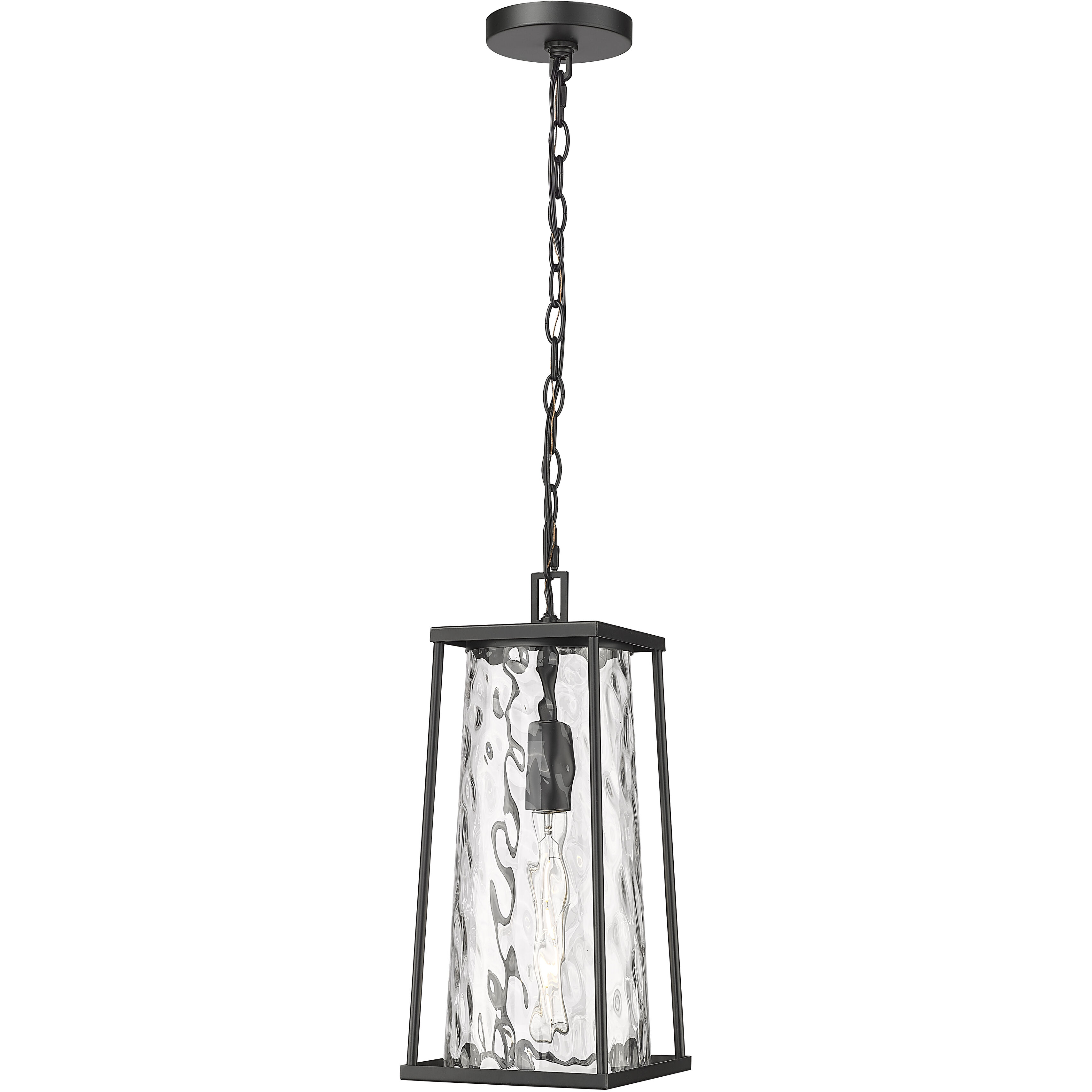 Dutton 1 Light 7.5 inch Powder Coated Black Outdoor Hanging Lantern